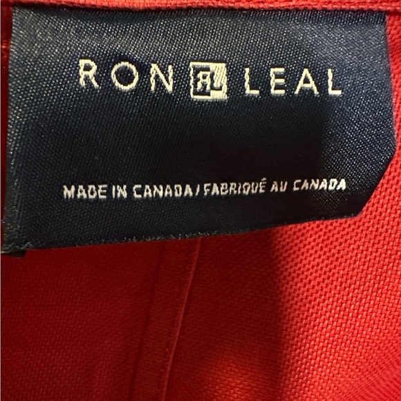 Beautiful Vintage Ron Leal Red Skirt Suit made in Canada Linen and Cotton Blend - Picture 6 of 10